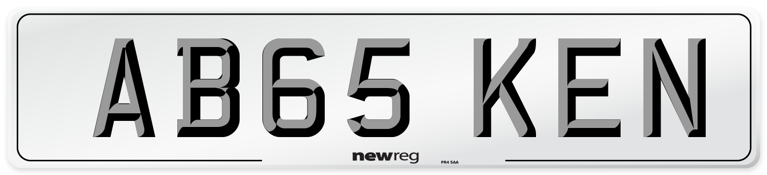 AB65 KEN Number Plate from New Reg